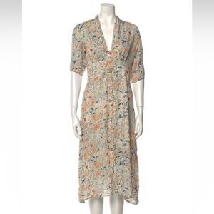 Ba&Sh idol Robe Tea floral Midi Dress Size 1‎ Small M 4 6 Reformation